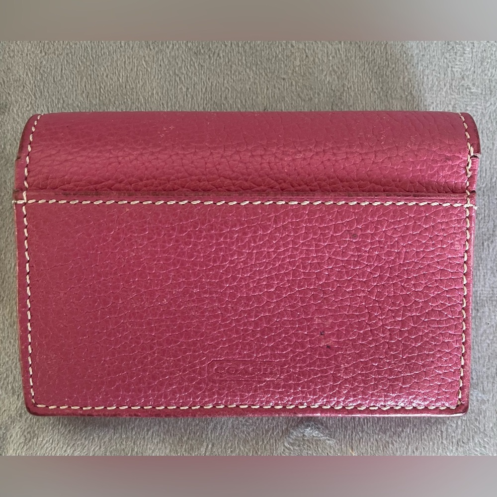 Coach Fuchsia Textured Wallet - Picture 2 of 5